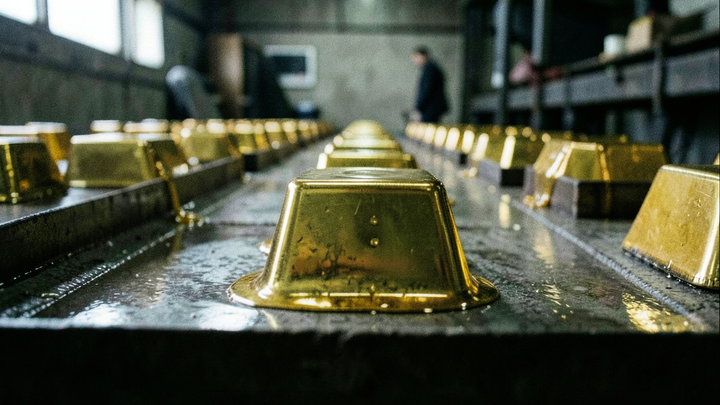 Montage Gold dosiahol prvé liatie zlata na bani Kone skôr, akcie takmer nereagovali